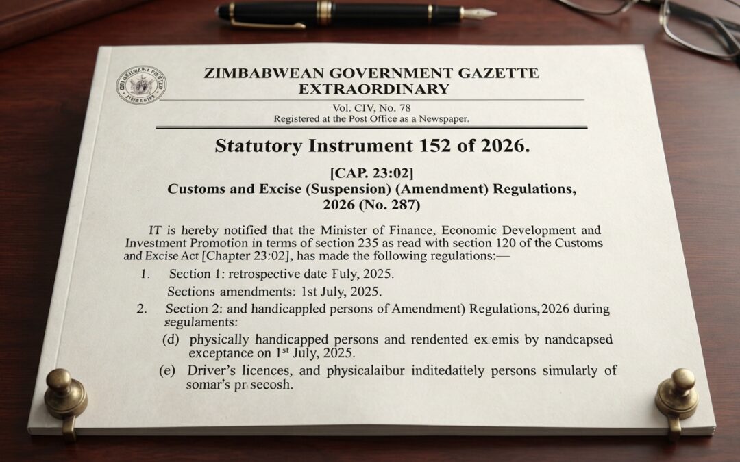 Analysis of Statutory Instrument 152 of 2026