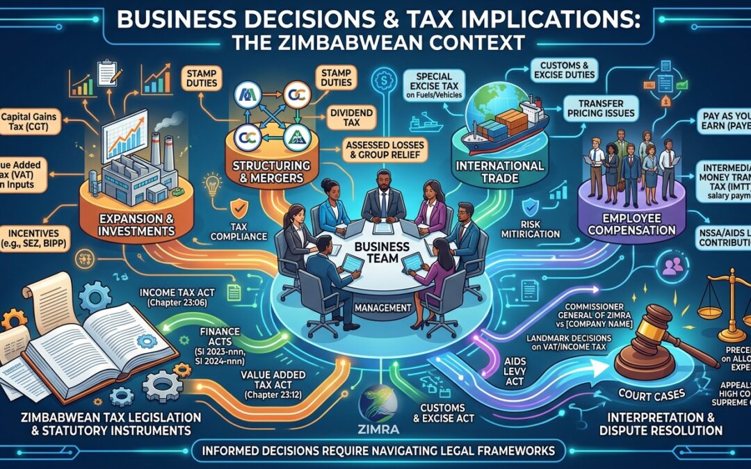 Business Decisions and Tax Implications in the Context of Zimbabwean Tax Legislation, Statutory Instruments and Court Cases