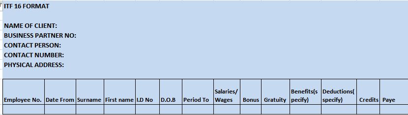 What is an ITF16 Return