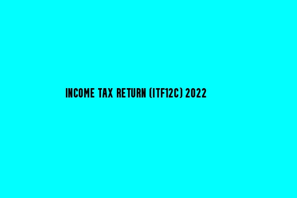 Submission of Income Tax Returns (ITF12C) For Tax Year Ended 31st December 2022