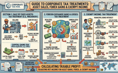 Tax Treatments of Sale of Fixed Assets, Foreign Exchange Gains and Exempt Income