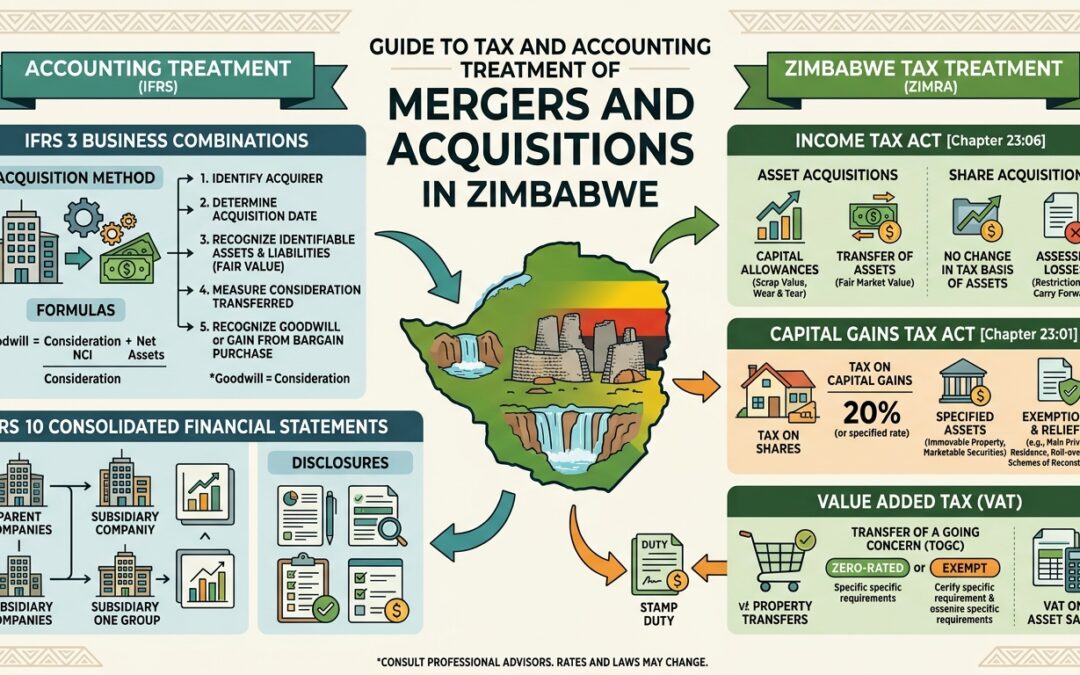 Tax and Accounting Treatment of Mergers and Acquisitions in Zimbabwe