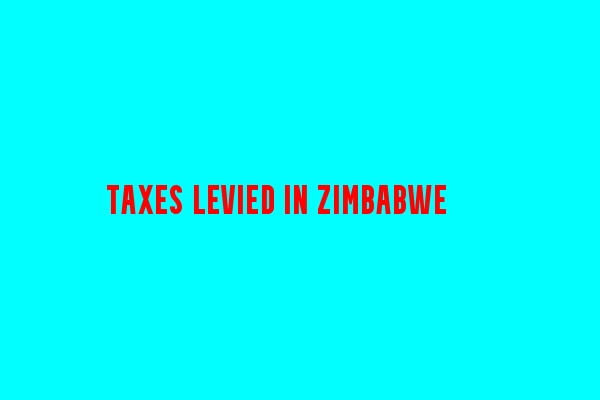 Types of Tax payable in Zimbabwe.