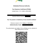 tax clearance certificate